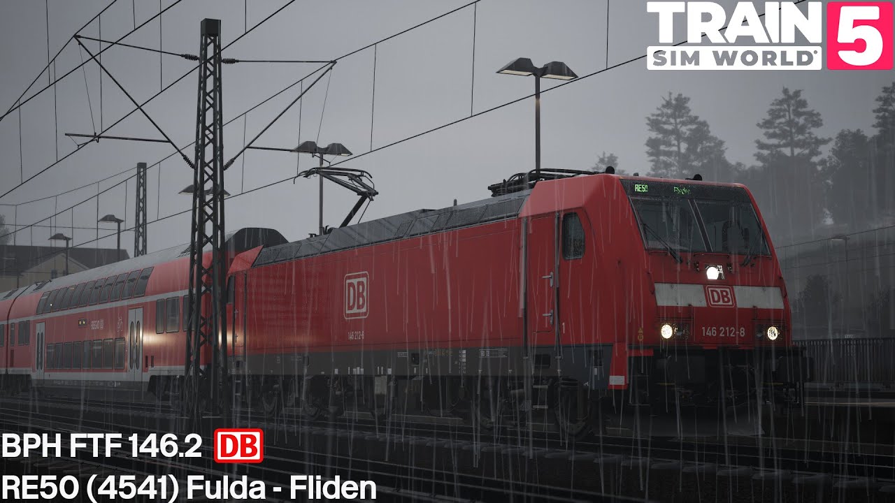 Train Sim World 5 - BPH BR 146.2 - RE50 (4541) Fulda to Fliden