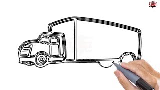 truck drawing driver draw easy step drawings paintingvalley