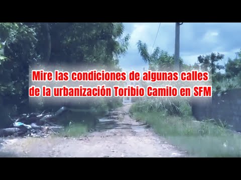 Mire las condiciones de algunas calles de la urbanización Toribio Camilo en SFM