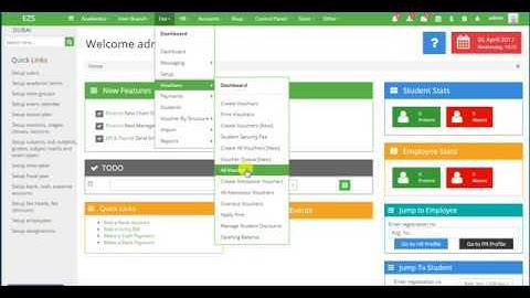 View print fee voucher of a student
