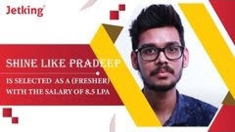 Congratulations! Mr. Pradeep: Placement Testimonial - Jetking Hardware | 8 Lack per Annum Package