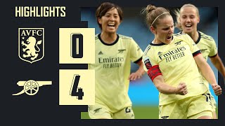 HIGHLIGHTS | Aston Villa vs Arsenal (0-4) | Little with her 150th goal, McCabe from 40 yards!
