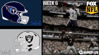 Titans vs. Raiders | Week 6 - Simulations | Madden NFL 26 Franchise Mode Simulation