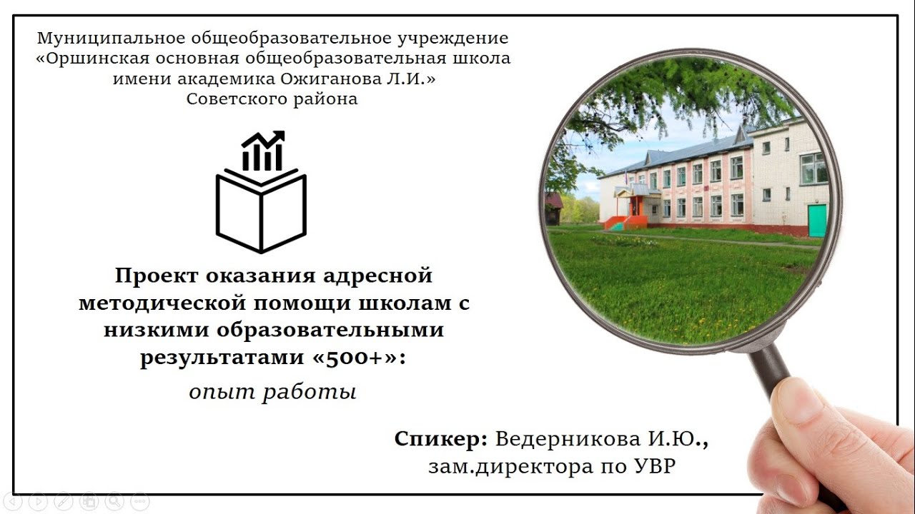 МОУ "Оршинская основная общеобразовательная школа им. ак. Ожиганова Л.И." Проект "500+": опыт работы