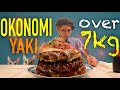 【大食い】大阪の実家の 『お好み焼き』の作り方《総重量7kg》山本家の味 【Okonomi yaki】