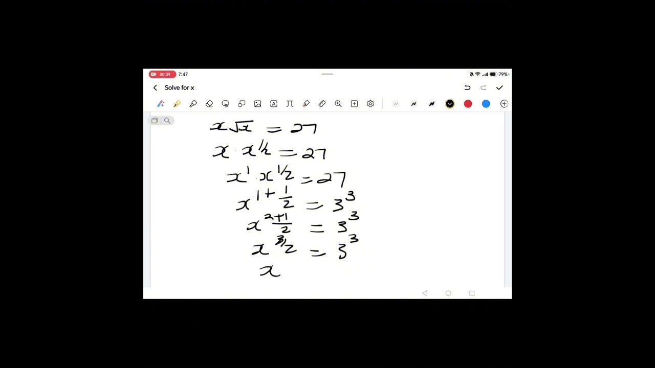 x√x=27 solve for x - YouTube
