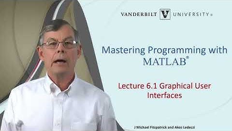 Mastering Programming with MATLAB: (19)Graphical User Interfaces Part 1