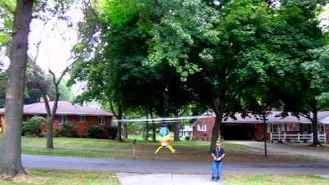 danny lightning, Align T-REX 500 official maiden test hover.