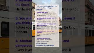 5 design principles that decide if your code survives or dies #coding #designprinciples