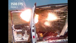 50 Bmg Raufoss Round Ripping Through Van