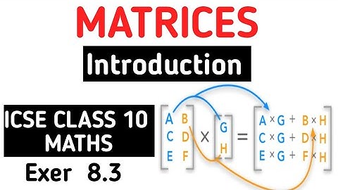 Multiplication Of Matrices Exercise  8.3 Introduction | ICSE Class 10 Maths M L Aggarwal Ex 8.3