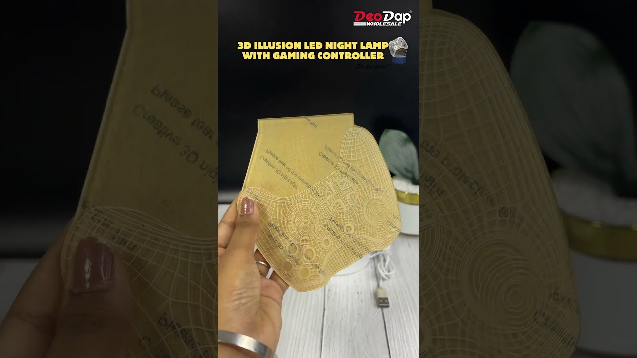 ফিউচারিস্টিক থ্রিডি গেমার কন্ট্রোলার এলইড ল্যাম্প (রিমোটসহ ১৬টি রঙ)
