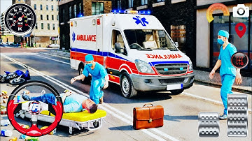 Ambulance Driving City Rescue Simulator 3d 2025 - 911 Us Emargency Ambulance Game - Android Gameplay