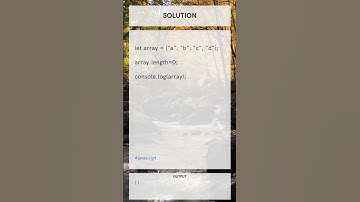 How to make an array empty quickly in JavaScript #beenumlearning #shorts  #javascript