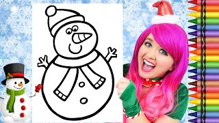 How To Color a Snowman | Crayons