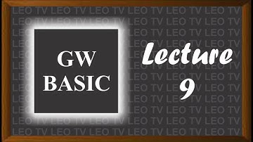 How to Learn GW Basic Lecture 9