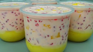 Have you tried this easy homemade summer dessert before? No bake Mango Sago Jelly Delight
