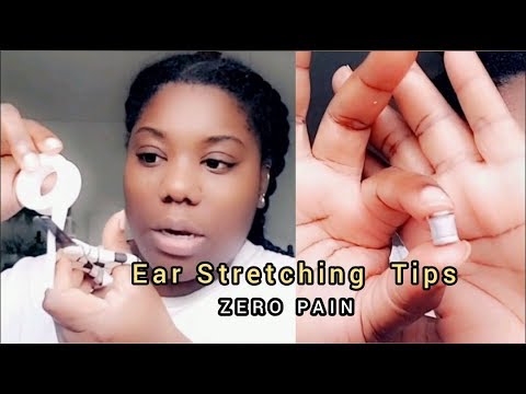how to stretch your ears PAIN FREE | ear stretching journey 14g to 1 inch  🔸️🔸️🔸 - YouTube