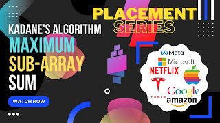 Kadane's Algorithm | Largest Sum Contigous Sub-Array | Leetcode