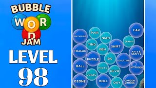 Bubble Word Jam Level 98 Full Walkthrough Solution