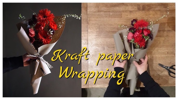 How to wrap bouquets in Kraft paper / brown paper