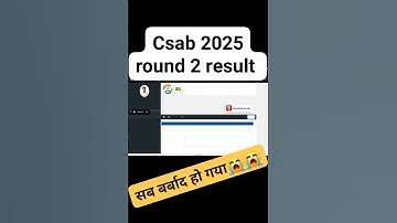 Csab 2025 round 2result ❤️  Fu@k up #jee #csab #iit  #result