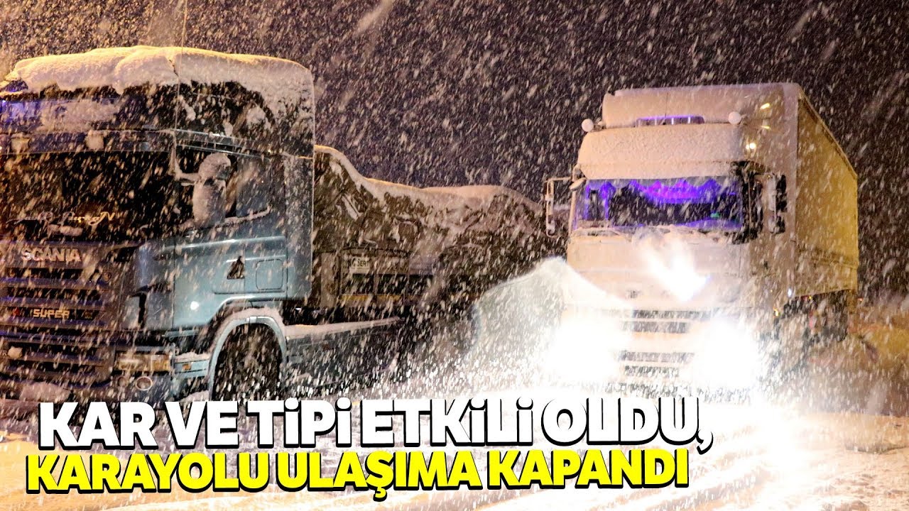 Kızıldağ Geçidi, Kar ve Tipi Nedeni ile Araç Ulaşımına Kapandı