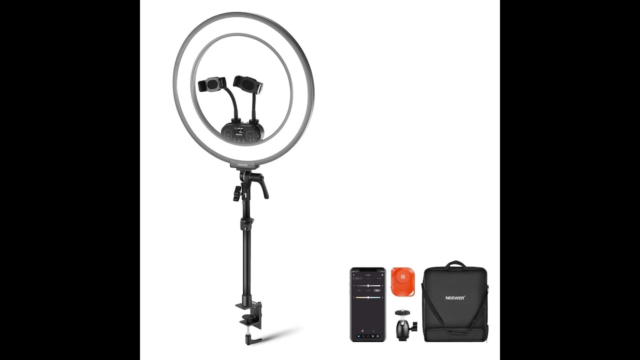 NEEWER 18 Inch Edge Lit Desk Ring Light Kit Review - Pros & Cons 
