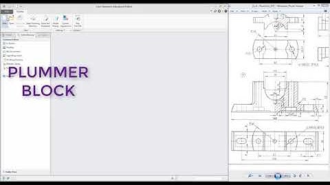 Plummer block part diagram with Assembly in creo