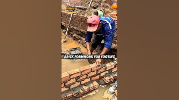 Brick Formwork for Footing #EngineerThong #engineering #construction #shortvideo