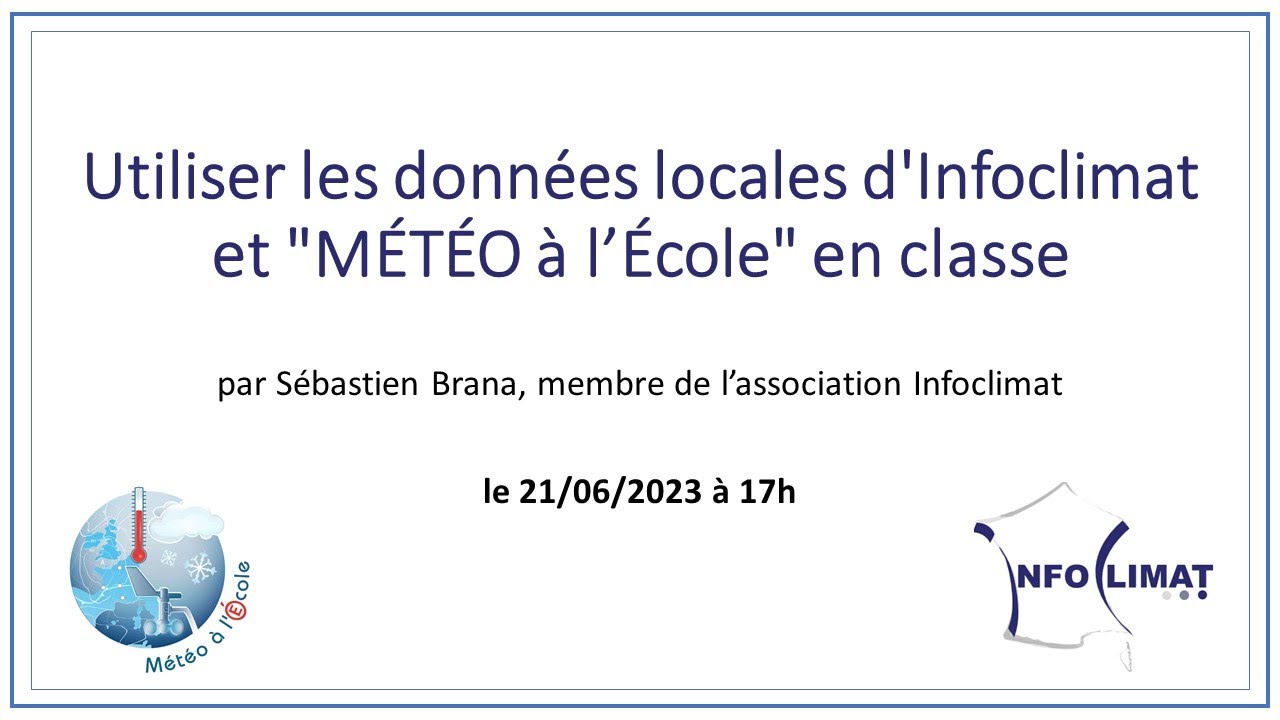 Utiliser les données locales d'Infoclimat et