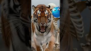 What If Tiger Became Undead?#shorts #ai #monster #animals #viral #scary #skeleton #fyp #youtube