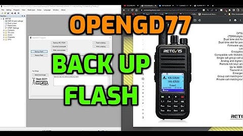 OPENGD77- RT3S Back Up Flash - Restore Original Firmware