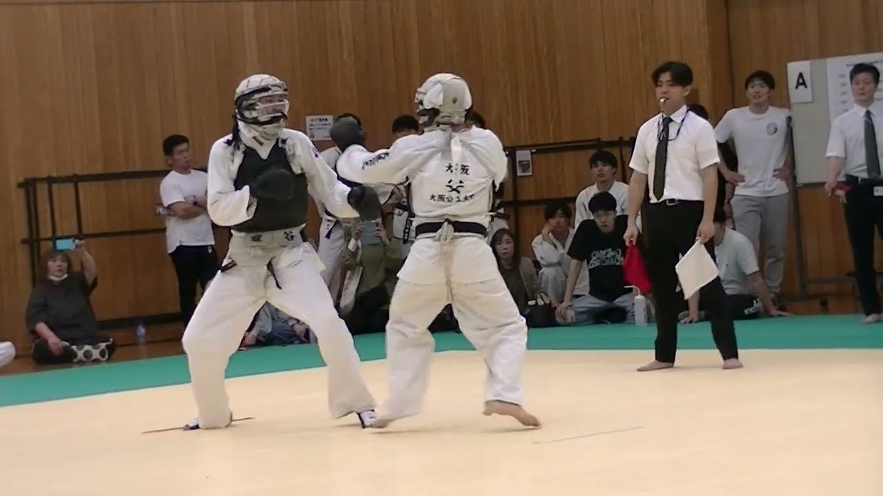 2025日本拳法西日本学生拳法個人選手権大会 男子3段以上の部 準決勝戦 前田 悠登（龍谷大学）VS 安 性彬（大阪公立大学杉本）@nipponkenpo