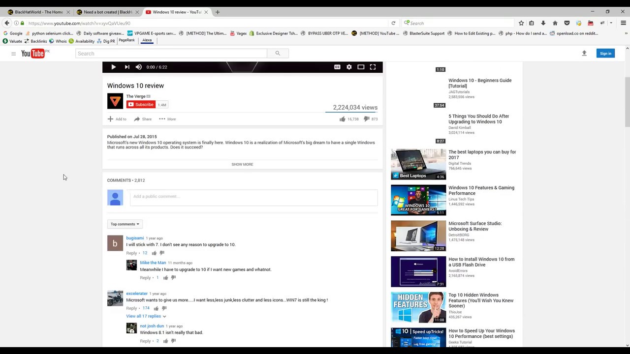 youtube comment upvote bot 2017 youtube