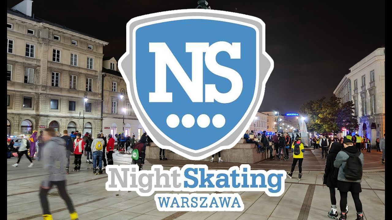 Варшава, ночное катание на роликах/Warszawa night skating