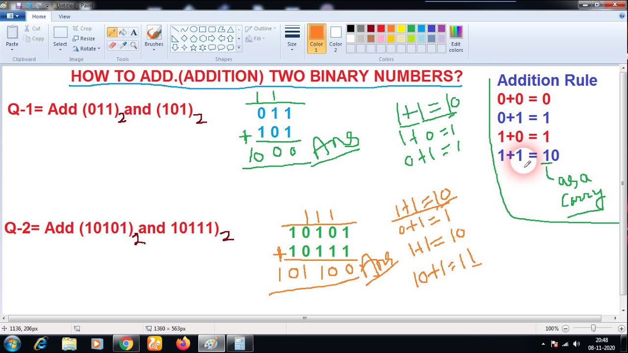 Binary Addition - YouTube