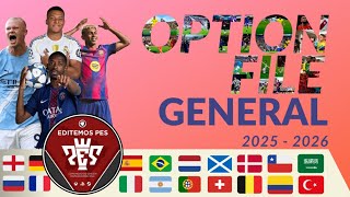PES 2021 - OPTION FILE EDIT PES GENERAL 2025/26 - JANUARY 2026 - PS4/PS5/PC - 100% FREE! screenshot 1