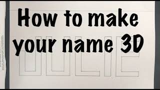 How to draw your name in perspective