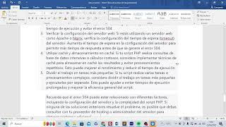 Solución al error 504 en PHP Aumentar el tiempo de ejecución y optimizar el código