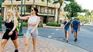 HAWAII PEOPLE | Strolling Along WAIKIKI Main Street- 2024 #hawaii #travelvlog #beachlife