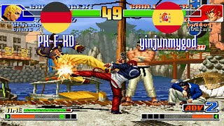 FT3 @kof98: PK-F-XD (DE) vs yinjunmygod (ES) [King of Fighters 98 Fightcade] Aug 20