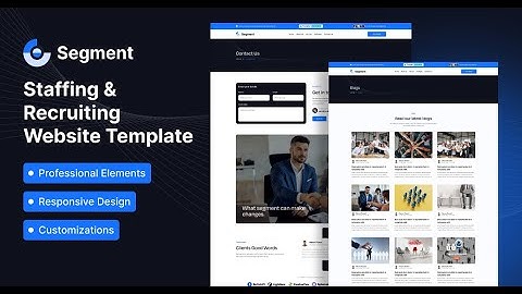 Segment Staffing & Recruiting Website Template | HTML5 & Tailwind CSS Job Portal UI