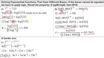 1 6 2 Finite Math   Solving Exponential Equations With Logs