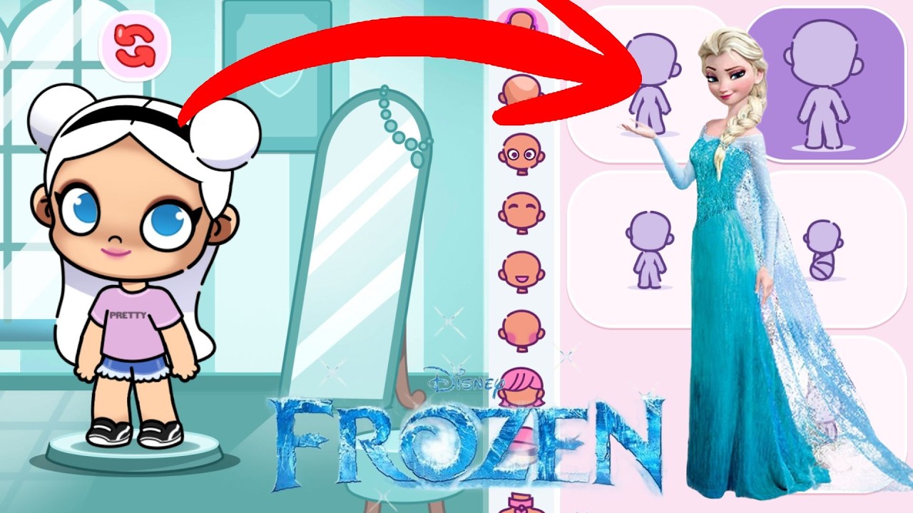 How To Make A Elsa In Avatar World #avatarzoe #pazu #disney