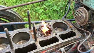 Massey Ferguson TEA20 Tractor Part 3 - I set fire to the engine in dispare !