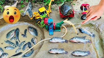 diy mini powerful diesel engine water pump for fish in pond🐟 science project