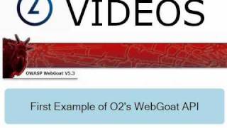 WebGoat - First Example of O2's WebGoat API .avi