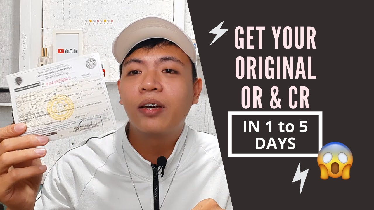 Get Your OR CR LTO Certificate of Registration in 1 to 5 Days Honda
