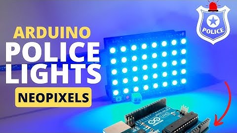 Police Lights using NeoPixel Shield for Arduino RGB LED